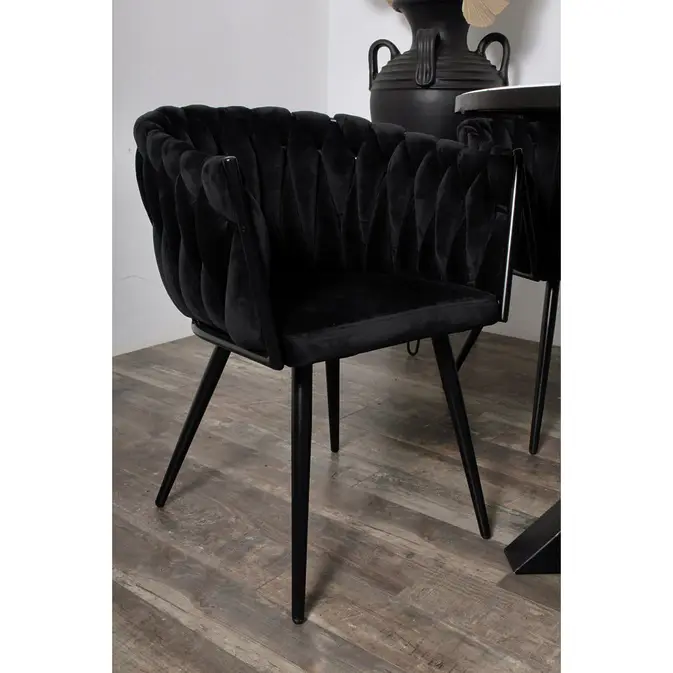 Luxurious designer chair &quot;Wave&quot; Schwarz (2 Set)-Figure 8