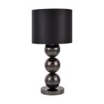 Mini Globe lamp made of polished metal on marble base, anthracite