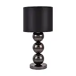 Mini Globe Lampe aus poliertem Metall auf Marmorsockel, anthrazit
