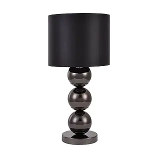Mini Globe lamp made of polished metal on marble base, anthracite