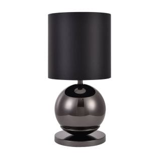 Kugel-Tischlampe "Single Globe" mit satinschwarzem Schirm, Anthrazit