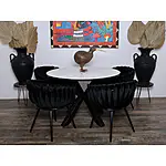 Luxuriöser Designer Stuhl "Wave" schwarz (2er-Set) – Bild 9