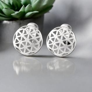 Ohrstecker "Blume des Lebens", 925 Sterling Silber