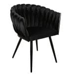 Luxurious designer chair &quot;Wave&quot; Schwarz (2 Set)