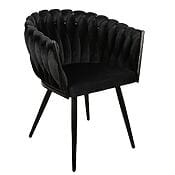 Luxe designstoel "Wave" zwart (set van 2) Luxe designstoel "Wave" zwart (set van 2)