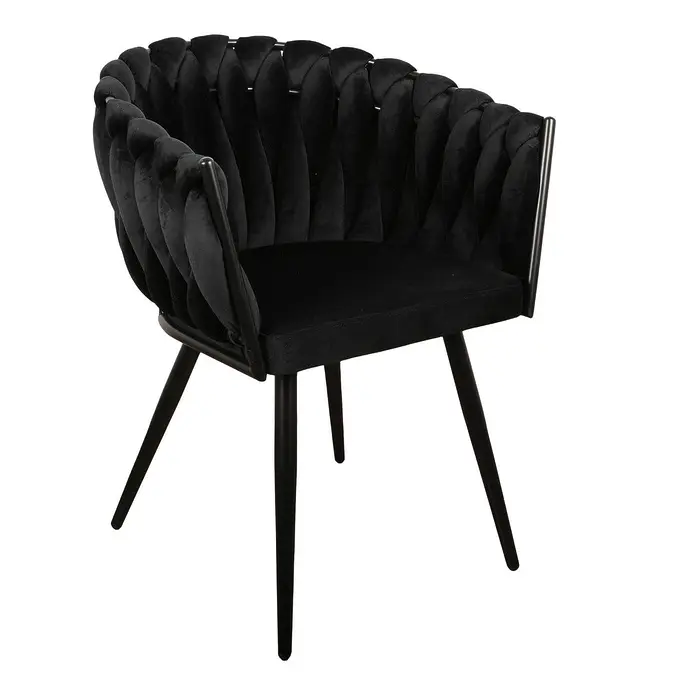 Luxurious designer chair &quot;Wave&quot; Schwarz (2 Set)