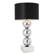 Lampada a sospensione a globo con base a blocco, cromata Lampada a sospensione a globo con base a blocco, cromata