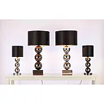 Mini Globe Lampe aus poliertem Metall auf Marmorsockel, anthrazit – Bild 4
