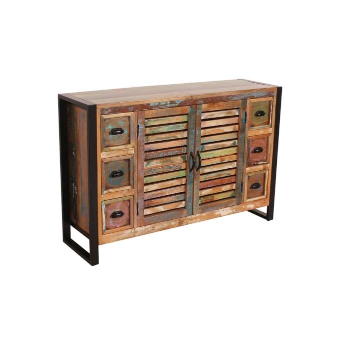 Sideboard aus buntem Altholz (Factory Design / Shabby Chic) – Bild 4