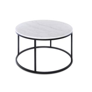 Round coffee table &quot;Epoqa&quot; with a table top made of real marble