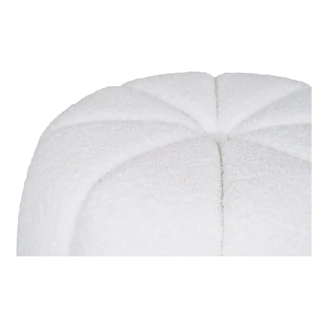 Paisley Pouf Hocker in elegantem Off-White – Bild 4