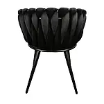 Luxuriöser Designer Stuhl "Wave" schwarz (2er-Set) – Bild 3