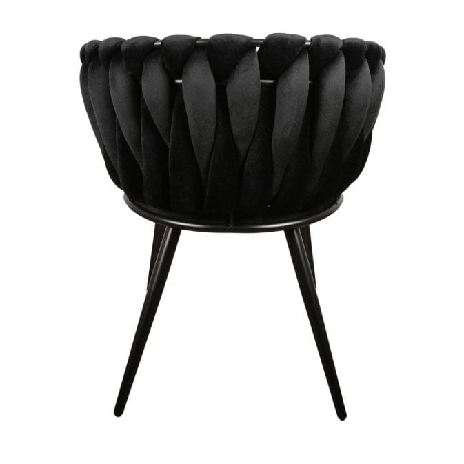 Luxuriöser Designer Stuhl "Wave" schwarz (2er-Set) – Bild 3