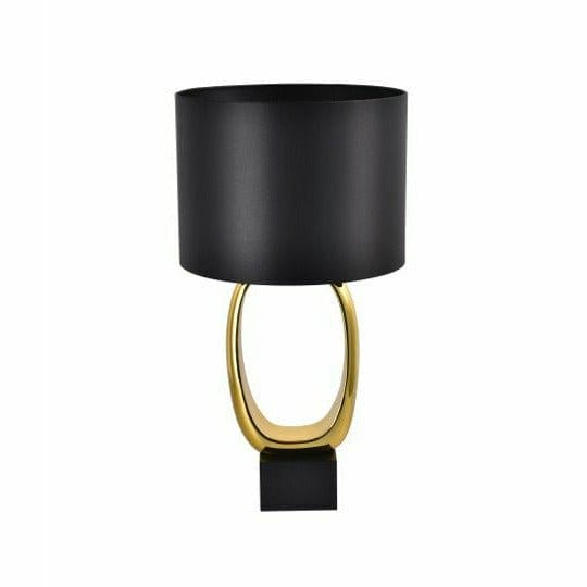 Lampada da tavolo "Mara" con paralume nero satinato Lampada da tavolo "Mara" con paralume nero satinato
