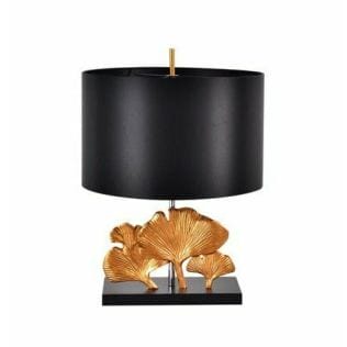 Luxurious table lamp &quot;Flora&quot; with black satin umbrella
