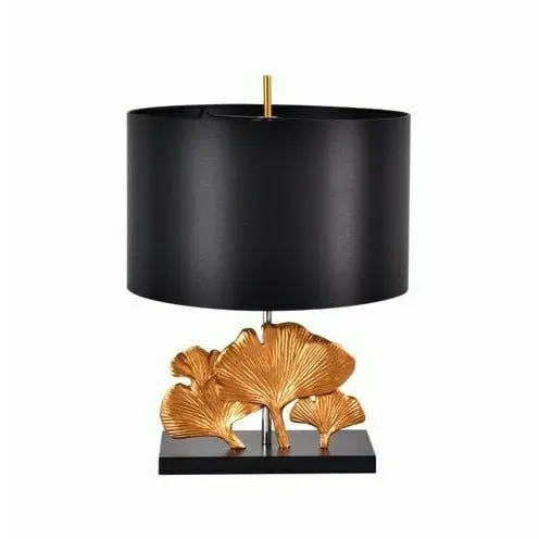 Luxurious table lamp &quot;Flora&quot; with black satin umbrella