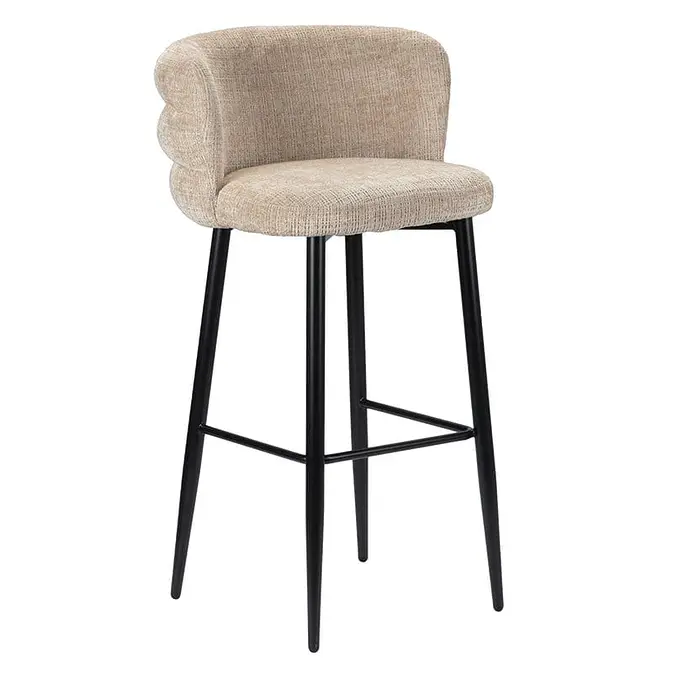 Barstuhl / Bar Chair &quot;Cloud&quot; with cream -colored padding