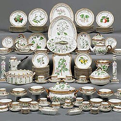 Koninklijk Kopenhagen Flora Danica dinerservies, circa 1790