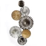 Metall-Wandrelief "Rustic" mit runden Objekten