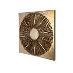 Luxuriöses Wandbild "Altinoh" aus Holz + Kunstharz, schwarz-gold – Bild 4