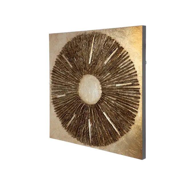 Luxurious mural &quot;Altinoh&quot; made of wood + synthetic resin, black and gold-picture 4