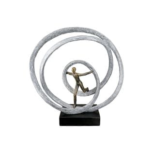 Handgefertigte Skulptur "Liberation", ausdrucksstarkes Motiv in antikem Finish