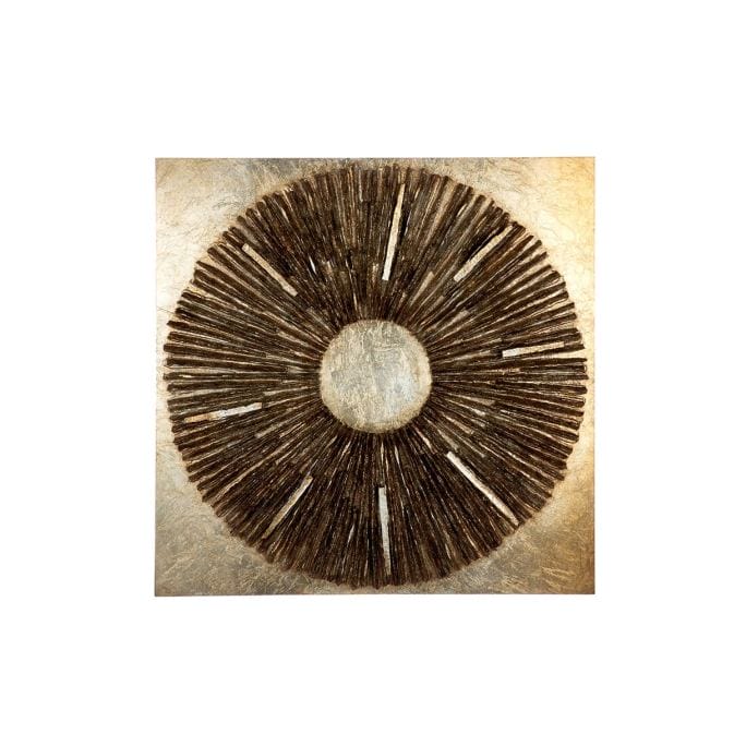 Luxurious mural &quot;Altinoh&quot; made of wood + synthetic resin, black and gold