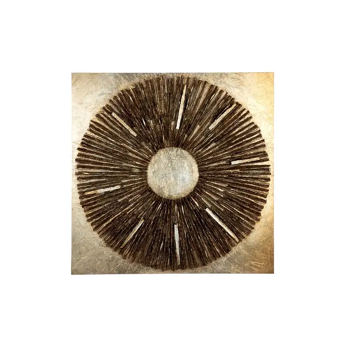 Luxurious mural &quot;Altinoh&quot; made of wood + synthetic resin, black and gold
