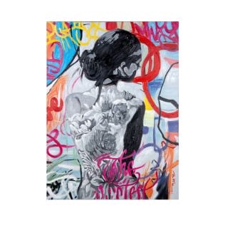 Street art canvas image &quot;Urban Beauty&quot;, hand painted on a stretcher frame
