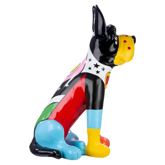 Bunte Poly-Hundeskulptur "Love Dot Doggy", Pop-Art-Stil mit Polka-Dots – Bild 3