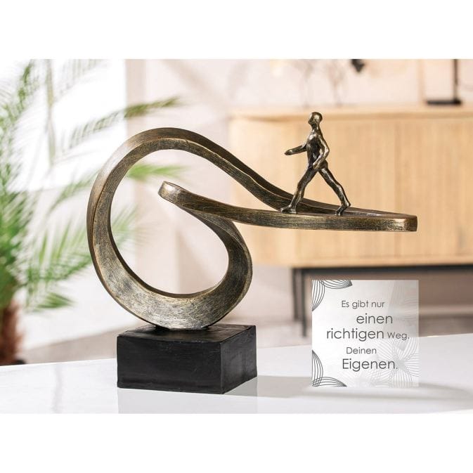 Symbolische Skulptur "Path" aus Polyresin, Antikfinish – Bild 2