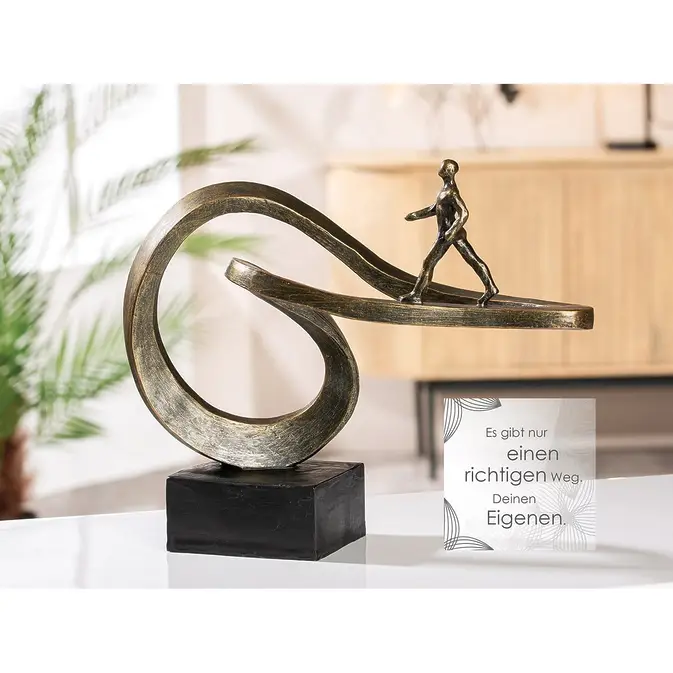 Symbolische Skulptur "Path" aus Polyresin, Antikfinish – Bild 2