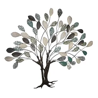 Metal wall relief &quot;Tree&quot; - tree with multi -colored leaves than wall jewelry