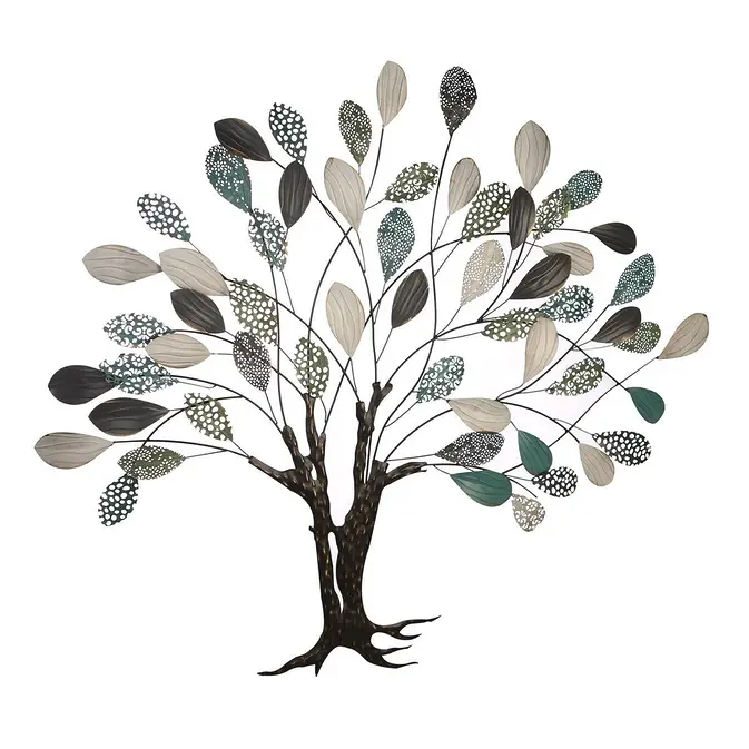 Metal wall relief &quot;Tree&quot; - tree with multi -colored leaves than wall jewelry