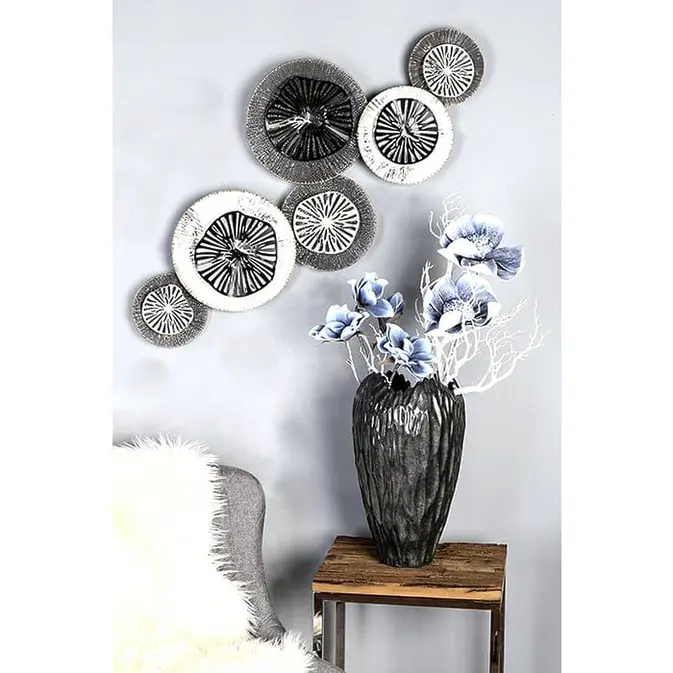 Metal wall relief &quot;Circolo&quot; with round objects-Fig. 2