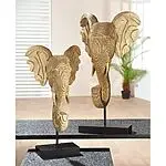 Goldfarbene Tierskulptur "Elefant" aus Kunstharz – Bild 2