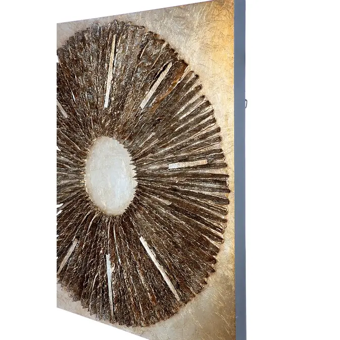 Luxurious mural &quot;Altinoh&quot; made of wood + synthetic resin, black and gold-picture 5