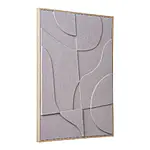 Relief-Leinwandbild "Pour Madeleine", minimalistische Wanddekoration in Sandfarbe – Bild 3