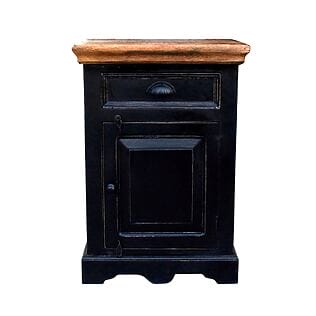 Black bathing cabinet / bathroom chest of drawers Corsica made of painted mango wood