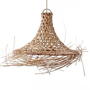 Coastal Boho pendant light &quot;Mykonos&quot; made of rattan, natural (size: L)