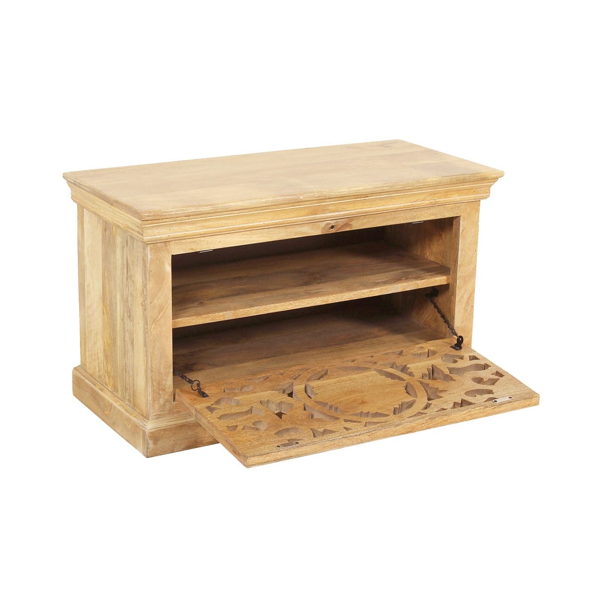 Set di 5 assi da pavimento "Carvings" con intagli elaborati, legno di mango, calda tonalità naturale del legno Set di 5 assi da pavimento "Carvings" con intagli elaborati, legno di mango, calda tonalità naturale del legno – Immagine 13