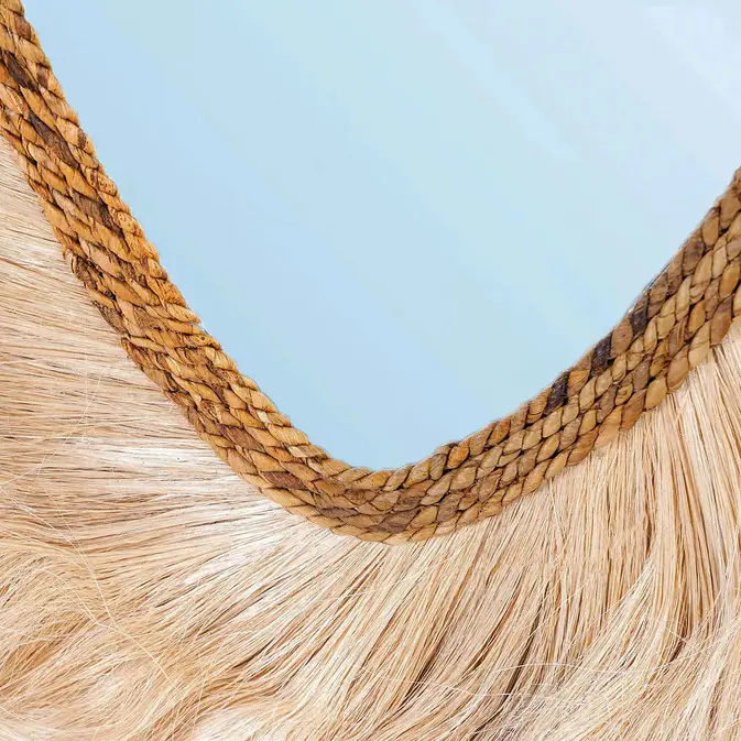 Coastal Bohemian Interior Wand mirrors "La Duchessa", Abacá fibers, nature-Image 7