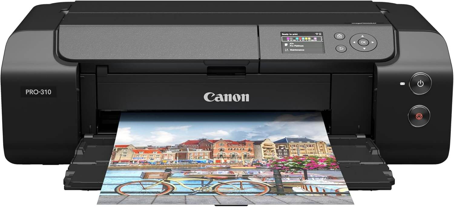 Canon imagePROGRAF PRO-310 A3+ Drucker Farbtintenstrahldrucker Fotodrucker (DIN A4, A3+, 4800 x 2400 DPI, 7,5 cm LCD, WLAN, LAN, USB, AirPrint, Print App