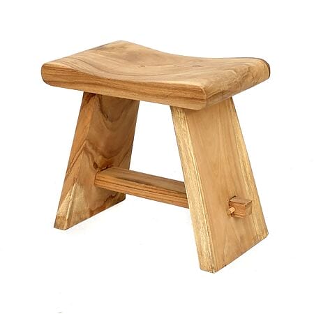 Tabouret naturel en bois de suar