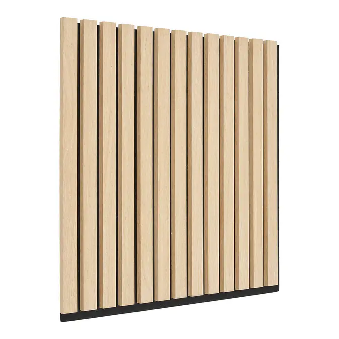 Akustikpaneele / Wandpaneele für Lamellenwand, Holzfurnier, natur, Eichenoptik – Bild 2