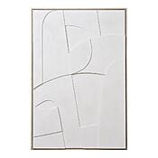 Stampa su tela in rilievo "Pour Madeleine", decorazione murale minimalista in bianco Stampa su tela in rilievo "Pour Madeleine", decorazione murale minimalista in bianco