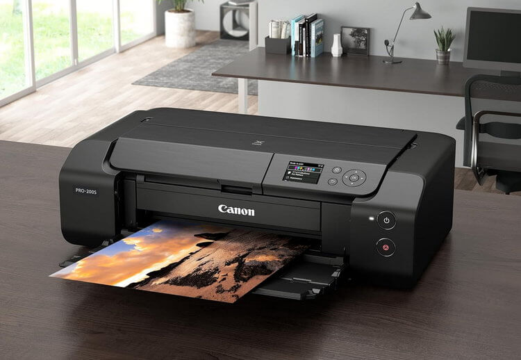 Canon PIXMA PRO-200S Farbtintenstrahldrucker Fotodrucker DIN A3+ (Hochglanzdruck, WLAN, USB 2.0, WiFi, LAN, Print App, 7,5 cm LCD Farbdisplay, 4.800 x 2.400