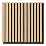 Akustikpaneele / Wandpaneele für Lamellenwand, Holzfurnier, natur, Eichenoptik