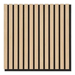Akustikpaneele / Wandpaneele für Lamellenwand, Holzfurnier, natur, Eichenoptik