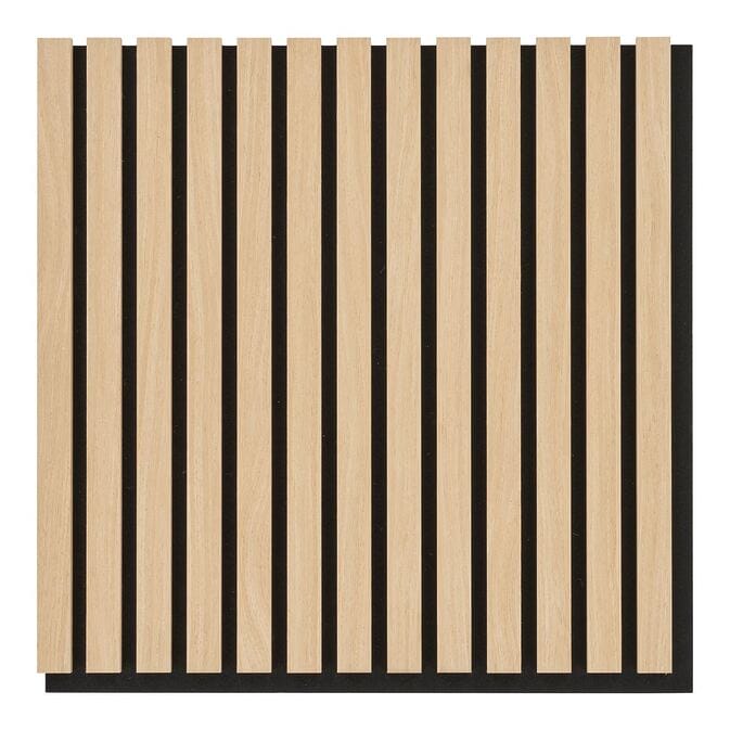 Akustikpaneele / Wandpaneele für Lamellenwand, Holzfurnier, natur, Eichenoptik
